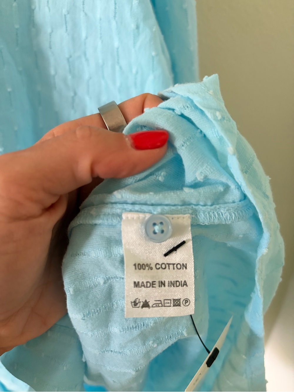 NWT Melissa Odabash Light Blue Button-Front Tunic - Picture 5 of 6